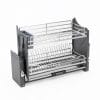 Giá bát đĩa nâng hạ oval inox 304 phụ kiện tủ bếp trên