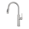 Vòi rửa bát nóng lạnh inox 304 dây rút dạng cong cao cấp