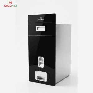 Thùng gạo mặt gương nút nhấn goldmax