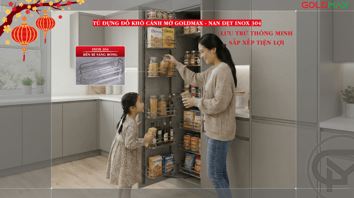 Tủ đựng đồ khô 6 tầng goldmax