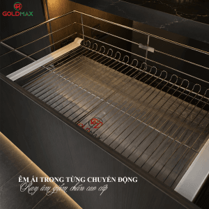 Bộ ray âm giảm chấn của giá để xoong nồi Goldmax GECO