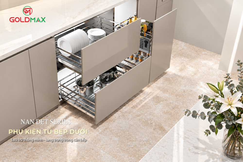 giá xoong nồi dao thớt inox 304 chống gỉ Goldmax